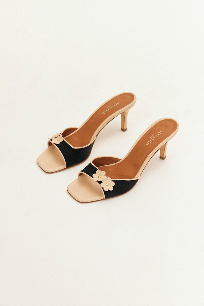 musier paris mules en satin canaries