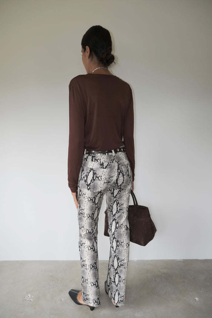 Musier Paris Pantalon Imprimé Python Kaa