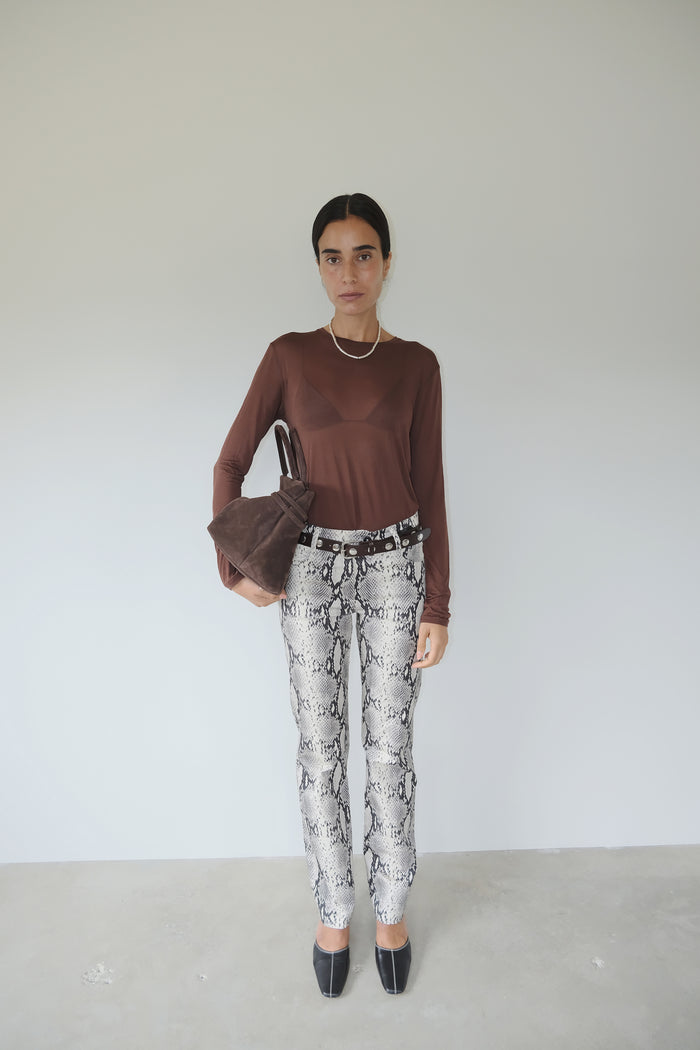 musier paris pantalon imprimé python kaa