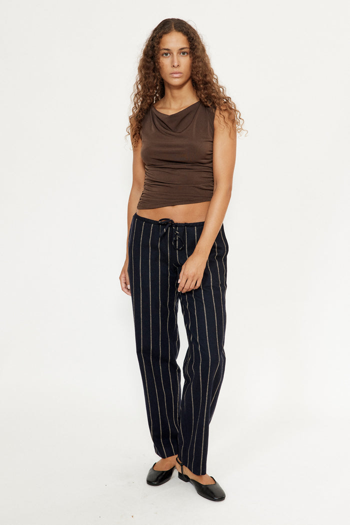 musier paris Pantalon rayé mi