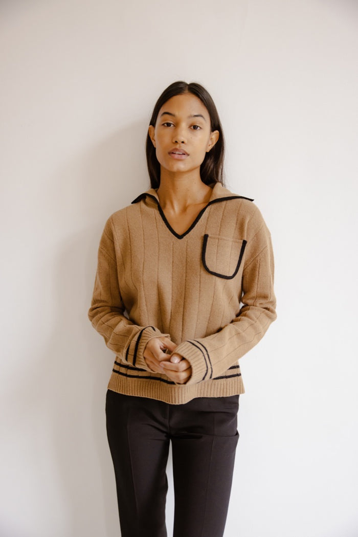 musier paris pull col polo adriana