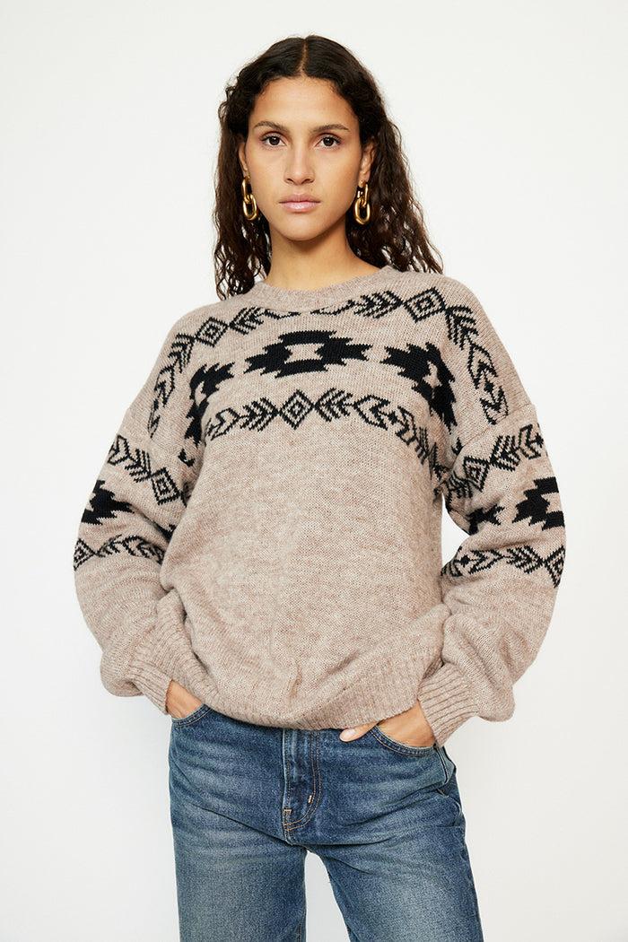Musier Paris Pull Jacquard Maroon