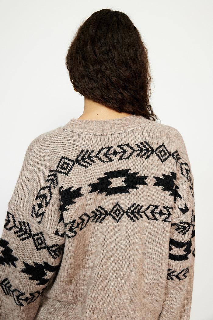 Musier Paris Pull Jacquard Maroon