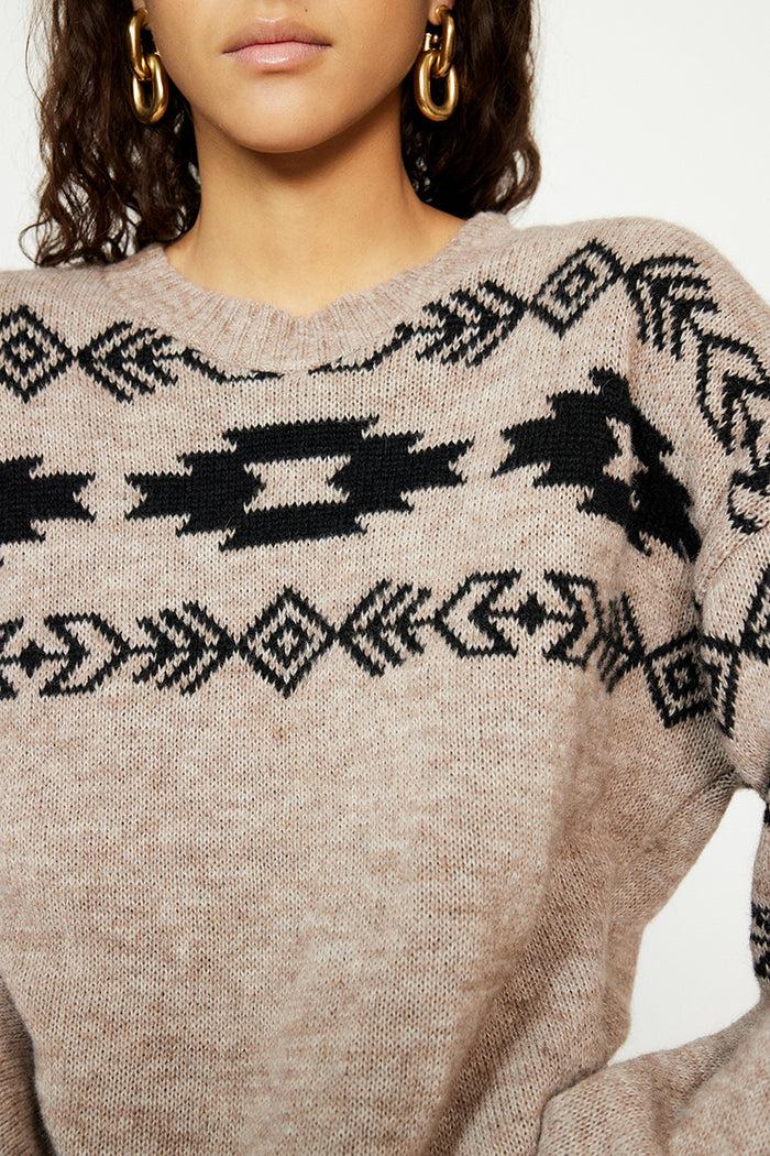 Musier Paris Pull Jacquard Maroon
