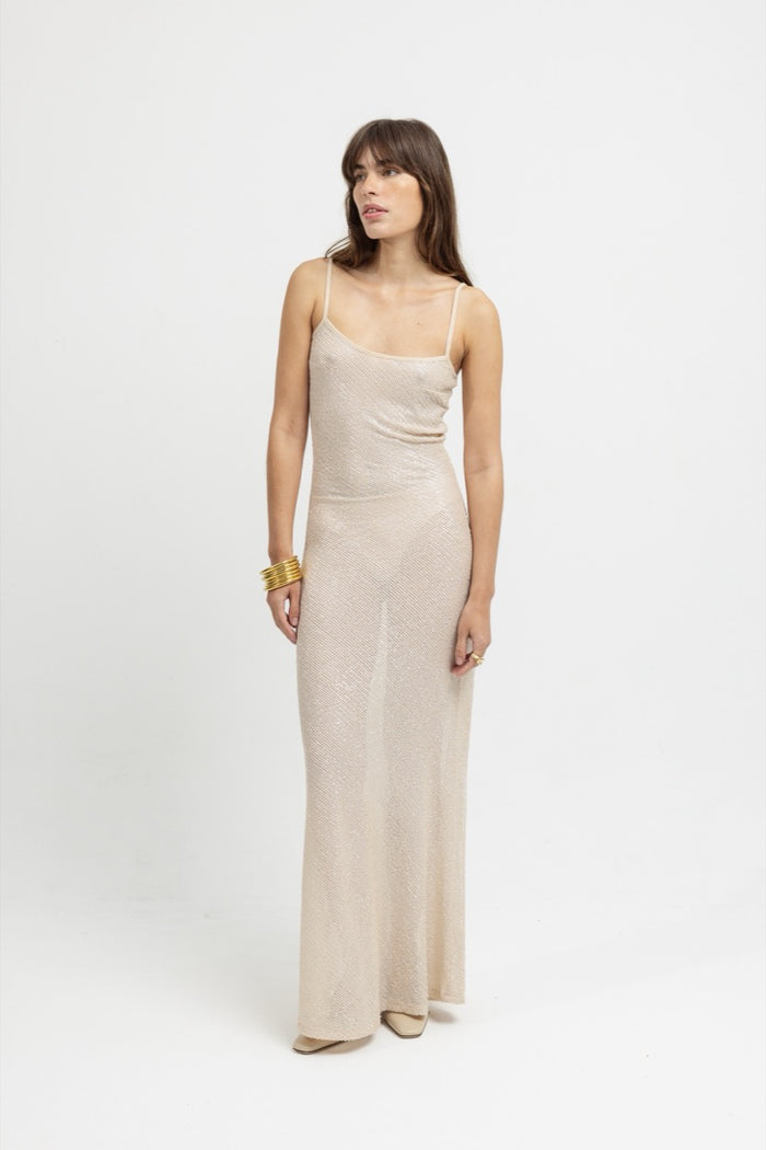 musier paris robe longue brodée glitt