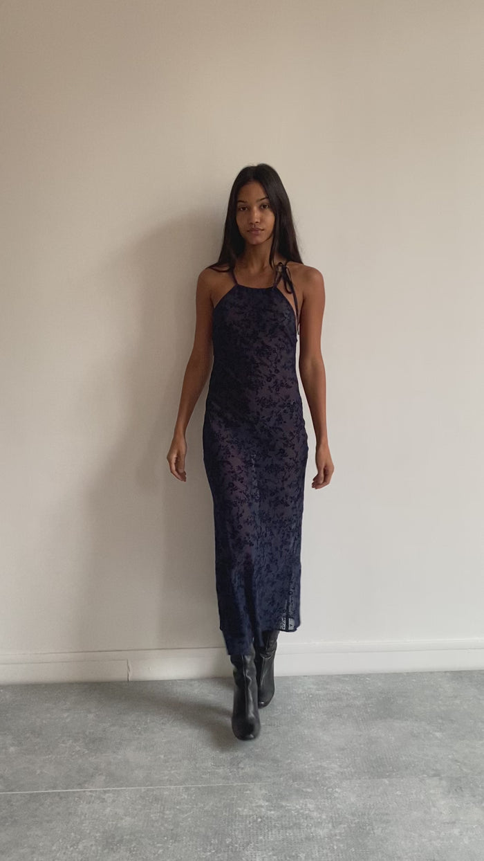 Musier Paris Robe Midi En Dévoré Folegandros