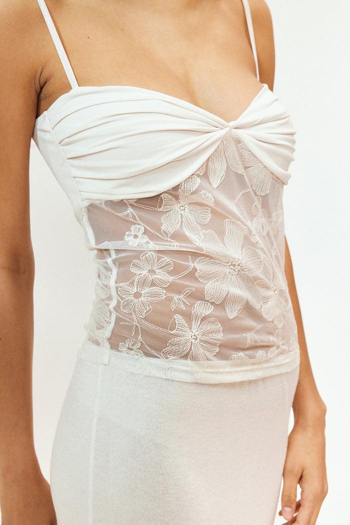 Musier Paris Top Bretelles Dentelle