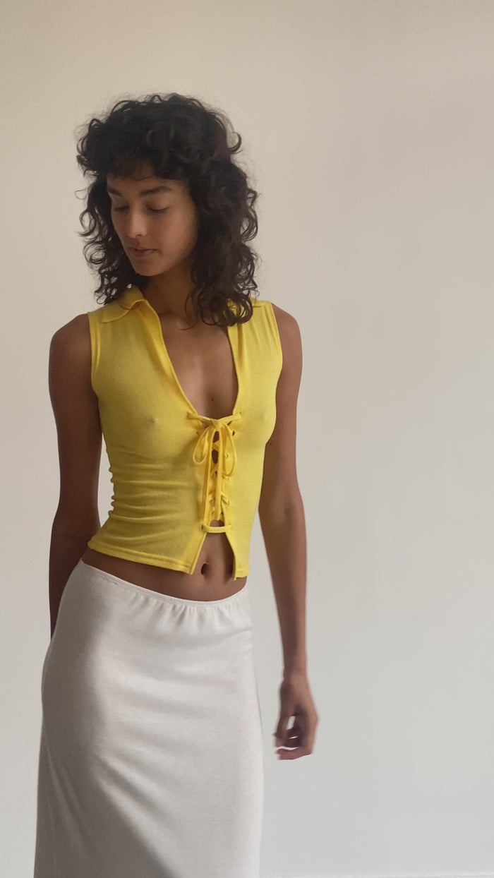 Musier Paris Top Lacé En Jersey Portcros