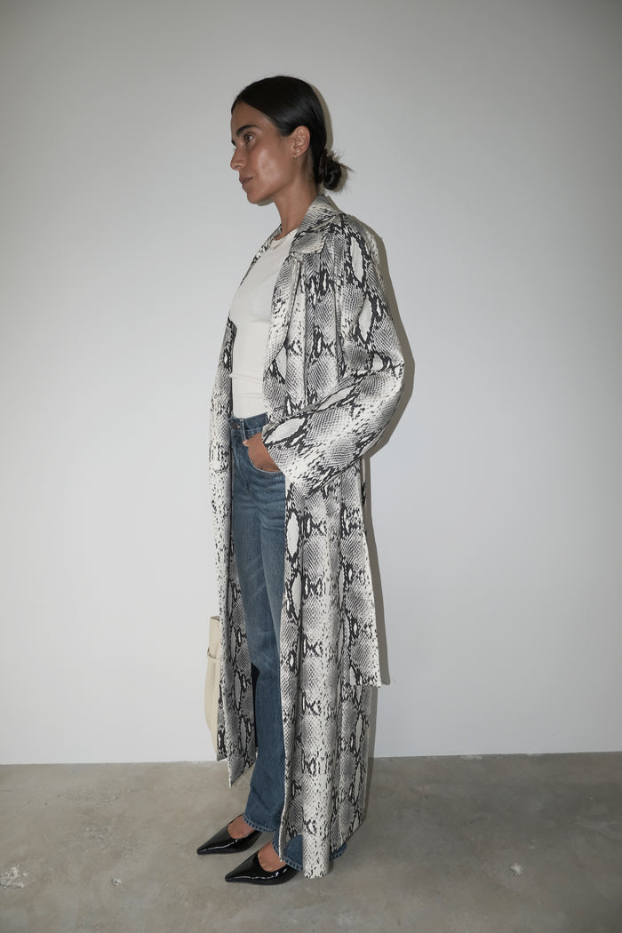 musier paris trench imprimé python thea