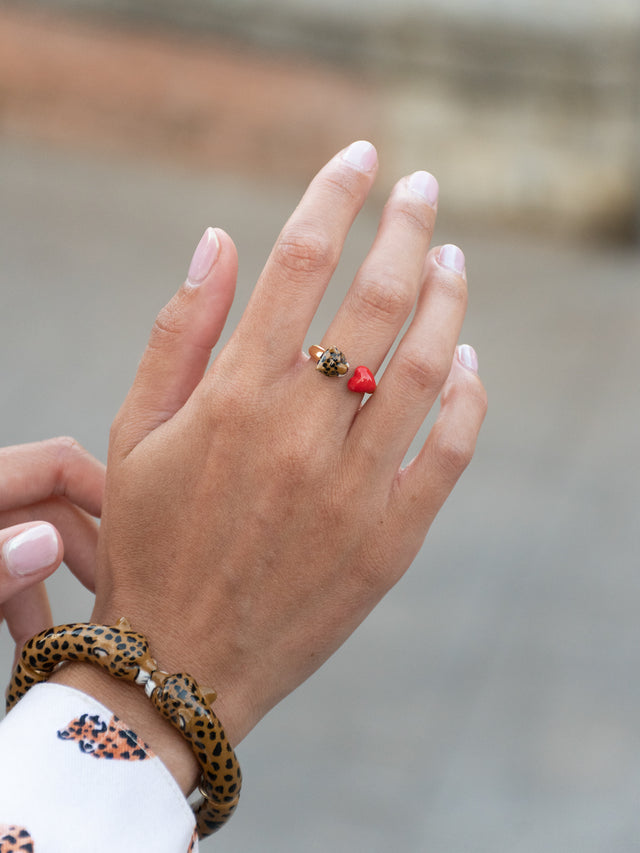 Nach Bijoux Bague FaceToFace Coeur & Guépard - Premier Amour