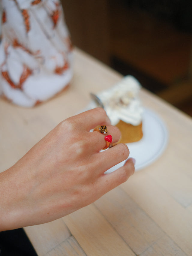 Nach Bijoux Bague FaceToFace Coeur & Guépard - Premier Amour