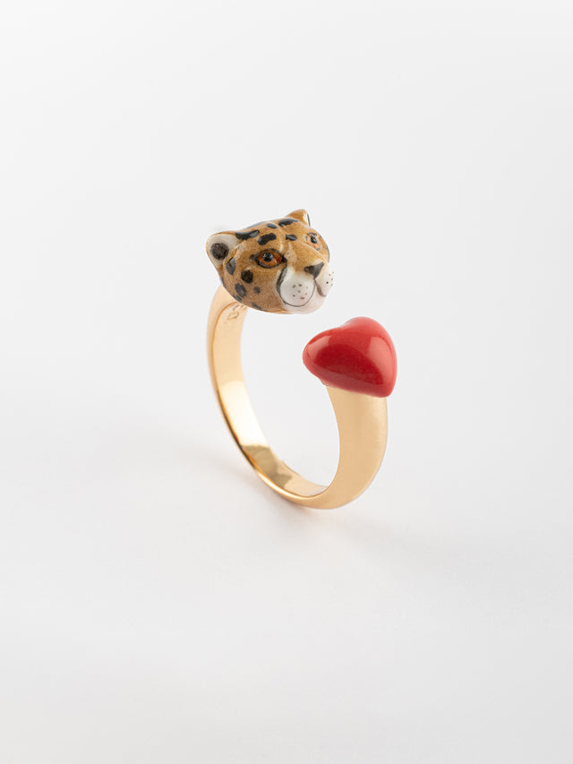 nach bijoux Bague FaceToFace coeur & guépard - Premier amour