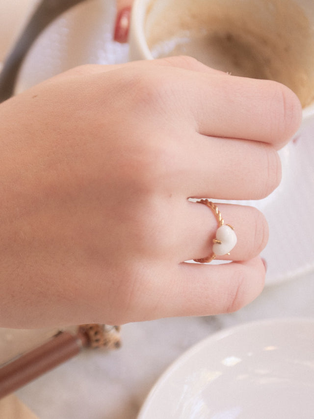 Nach Bijoux Bague Torsadée Ajustable Coeur - Des Mots D'amour