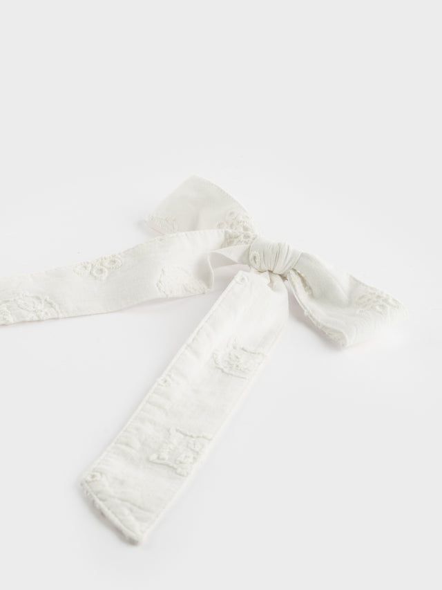 nach bijoux Barrette nœud upcyclée broderie anglaise - Nach x Argile Studio