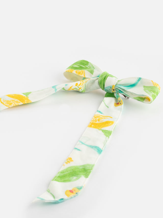 Nach Bijoux Barrette Nœud Upcyclée Citron - Nach X Argile Studio