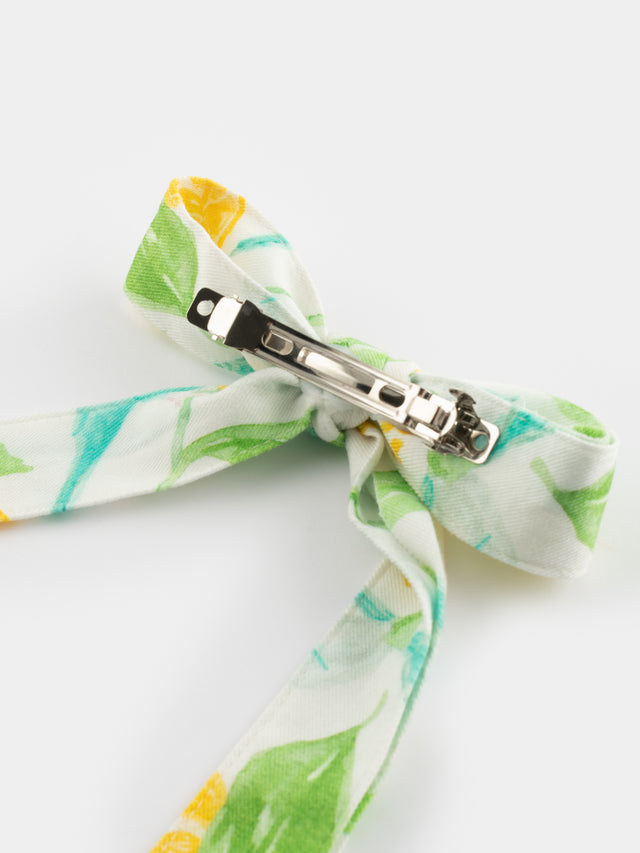 Nach Bijoux Barrette Nœud Upcyclée Citron - Nach X Argile Studio