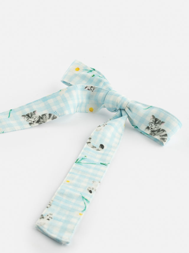 nach bijoux Barrette noeud upcyclée vichy - Nach x Argile Studio