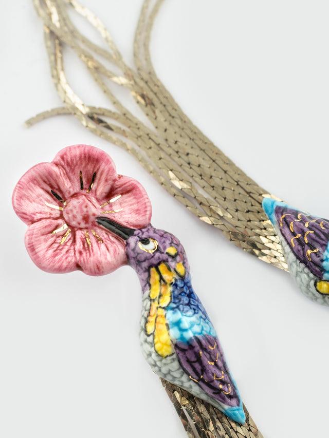 Nach Bijoux Boucles D'oreilles Colibri D'Anna à Franges