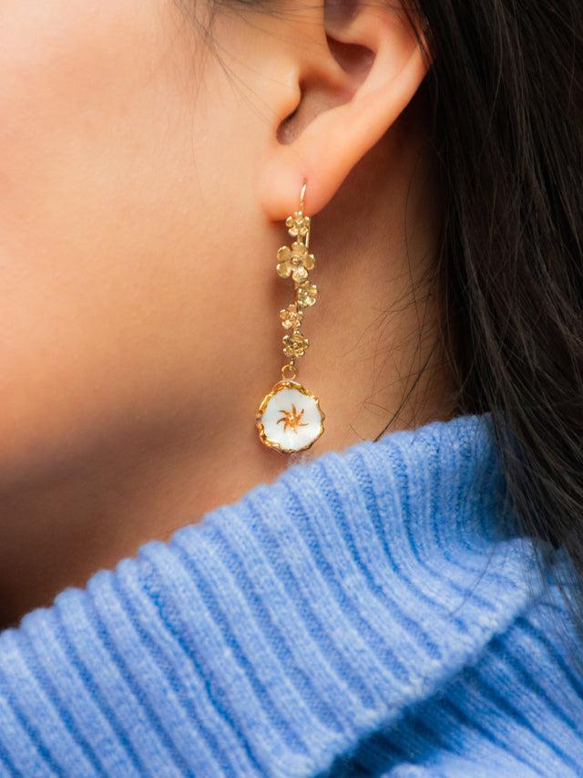 Nach Bijoux Boucles D'oreilles Fleur Des Neiges - Arctique