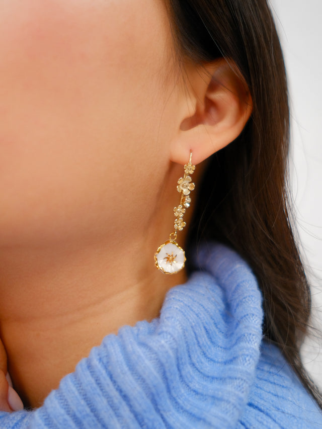 Nach Bijoux Boucles D'oreilles Fleur Des Neiges - Arctique