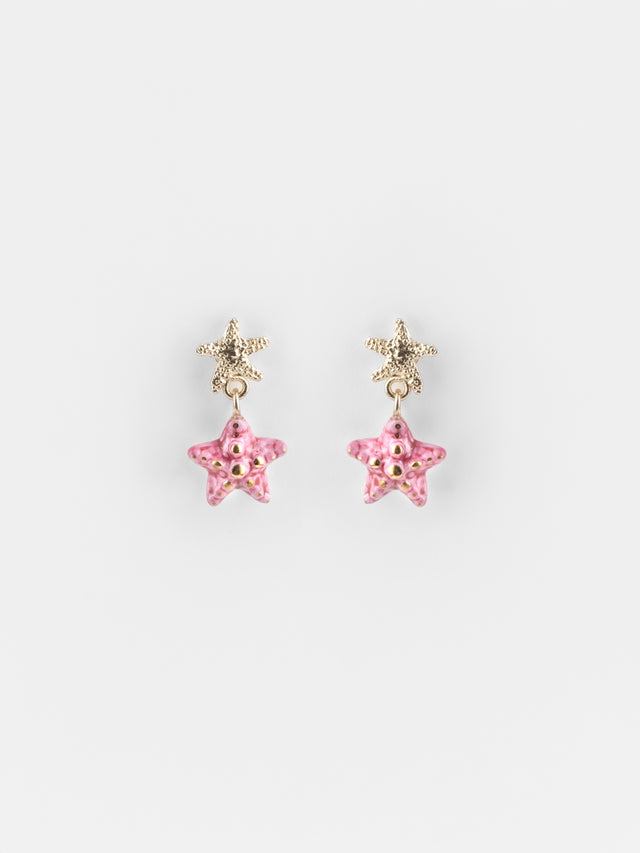 Nach Bijoux Boucles D'oreilles Pendantes étoile De Mer Rose