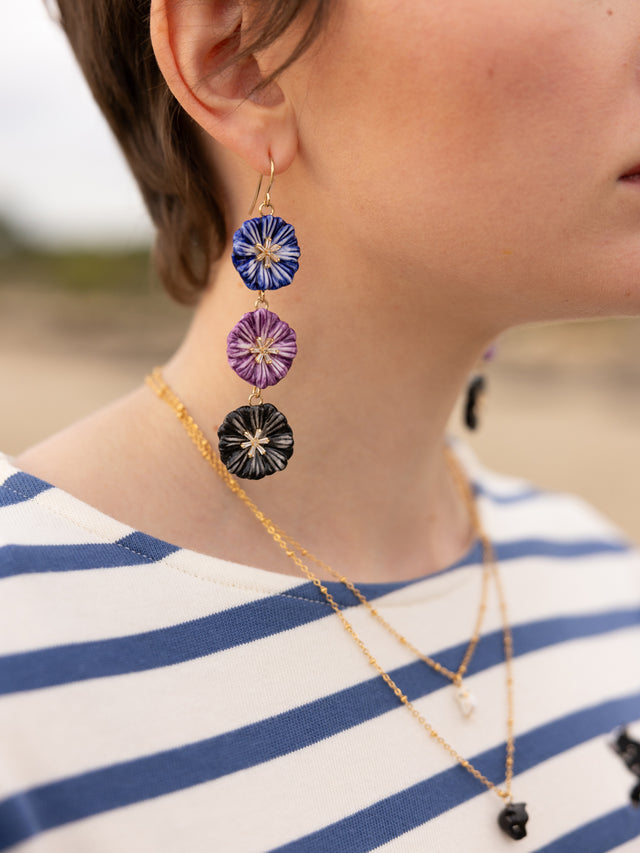 Nach Bijoux Boucles D'oreilles Pendantes Grands Chardons