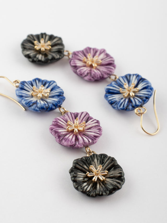 Nach Bijoux Boucles D'oreilles Pendantes Grands Chardons