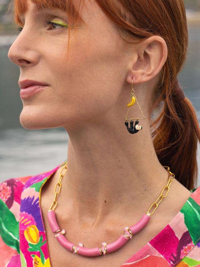 Nach Bijoux Boucles D'oreilles Triangles Capucin & Banane