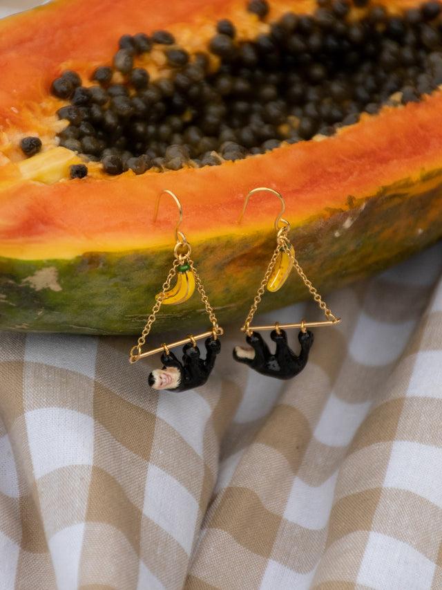 Nach Bijoux Boucles D'oreilles Triangles Capucin & Banane
