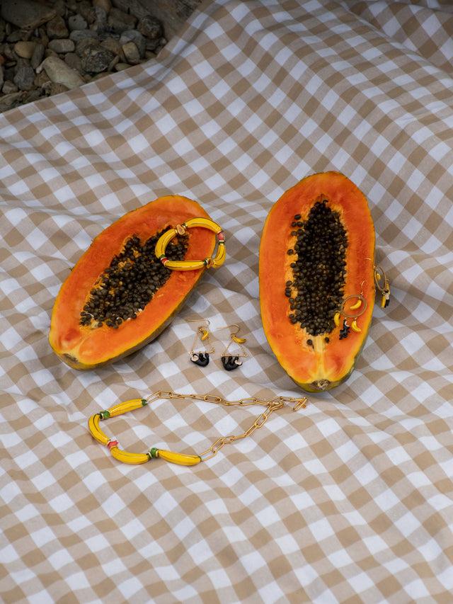 Nach Bijoux Boucles D'oreilles Triangles Capucin & Banane