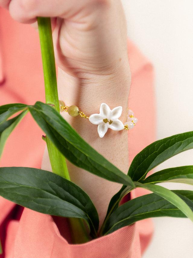 Nach Bijoux Bracelet Jasmin Et Perles De Morganite Naturelle - Jasmin Et Moi