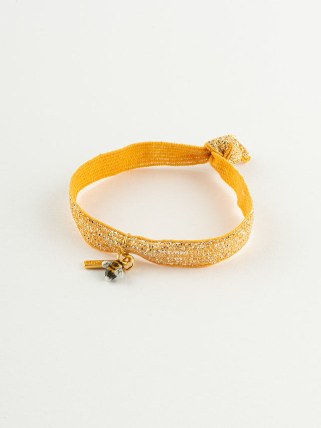 nach bijoux Bracelet twistband élastique orange abeille