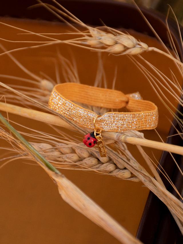 Nach Bijoux Bracelet Twistband élastique Orange Coccinelle