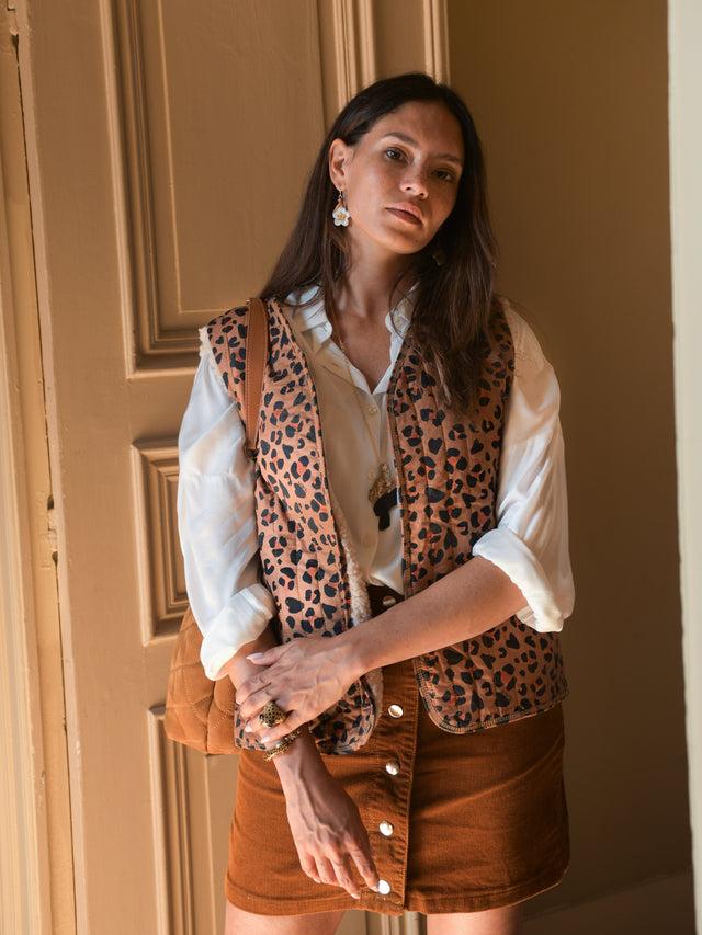 Nach Bijoux Gilet Sans Manche Léopard Réversible - Il était Une Fois