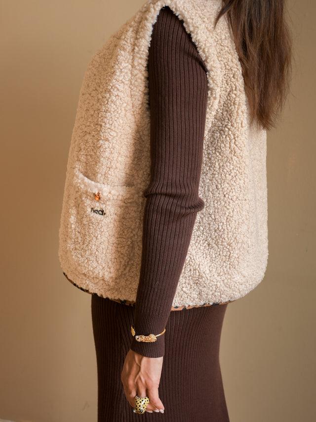 Nach Bijoux Gilet Sans Manche Léopard Réversible - Il était Une Fois