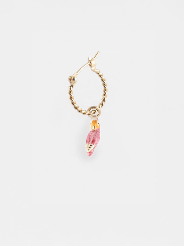 Nach Bijoux Mini Créole Cacatoès Rose - Vendue à L'unité