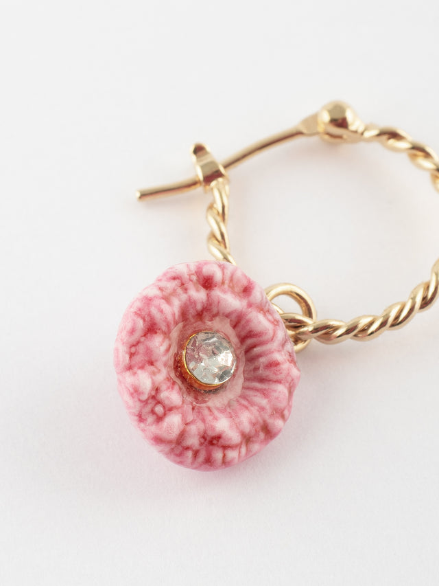 Nach Bijoux Mini Créole Chardon Rose - Vendue à L'unité