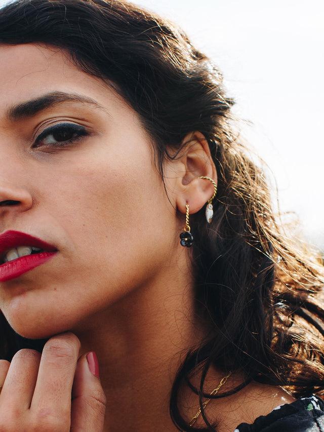 Nach Bijoux Mini Créole Chouette Blanche - Vendue à L'unité