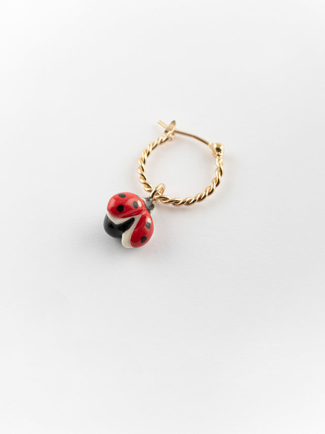 nach bijoux Mini créole coccinelle - Vendue à l'unité - Lucky you