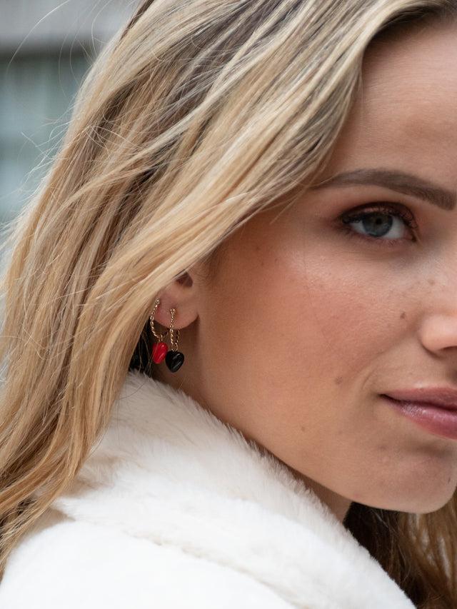 Nach Bijoux Mini Créole Coeur Rouge - Vendue à L'unité - Premier Amour