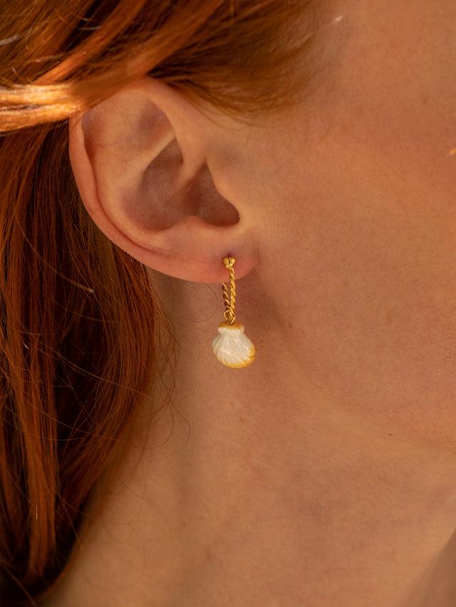 Nach Bijoux Mini Créole Coquillage Nacré - Vendue à L'unité