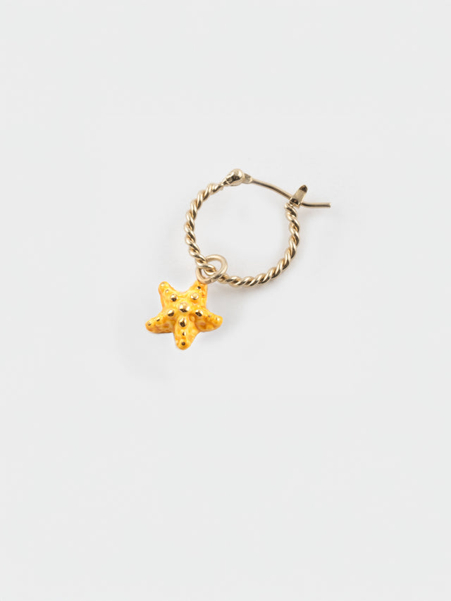 nach bijoux Mini créole étoile de mer jaune - Vendue à l'unité