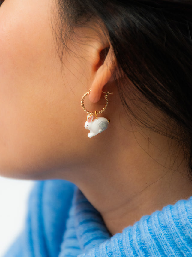 Nach Bijoux Mini Créole Lièvre Polaire - Vendue à L'unité - Arctique