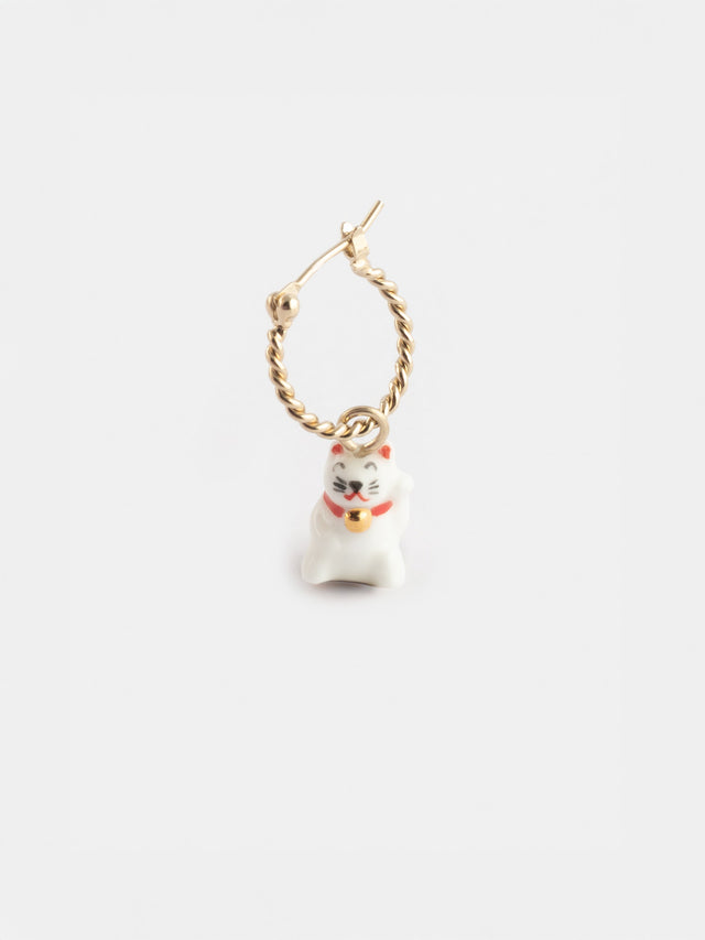 Nach Bijoux Mini Créole Maneki Neko - Vendue à L'unité - Lucky You