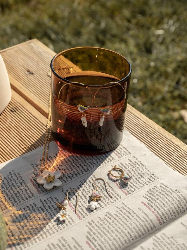 Nach Bijoux Mini Créole Oiseau Bleu - Vendue à L'unité