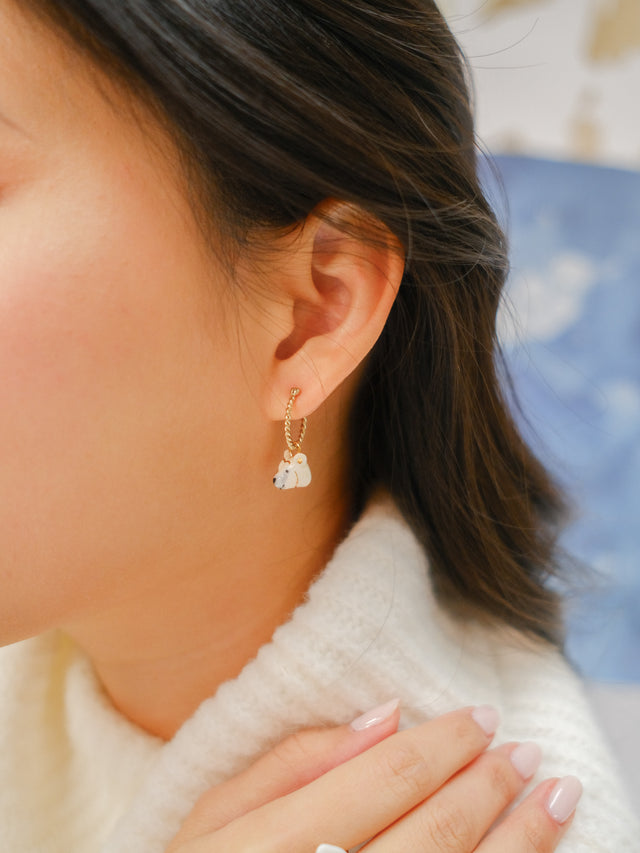 Nach Bijoux Mini Créole Ours Polaire - Vendue à L'unité - Arctique