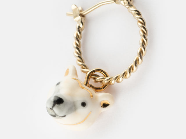 Nach Bijoux Mini Créole Ours Polaire - Vendue à L'unité - Arctique