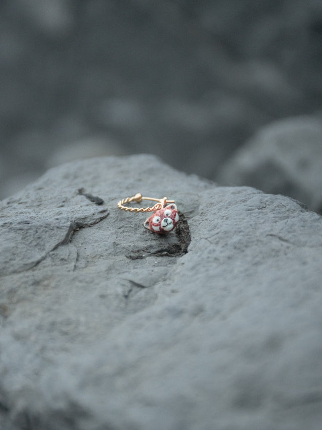 Nach Bijoux Mini Créole Panda Roux - Vendue à L'unité