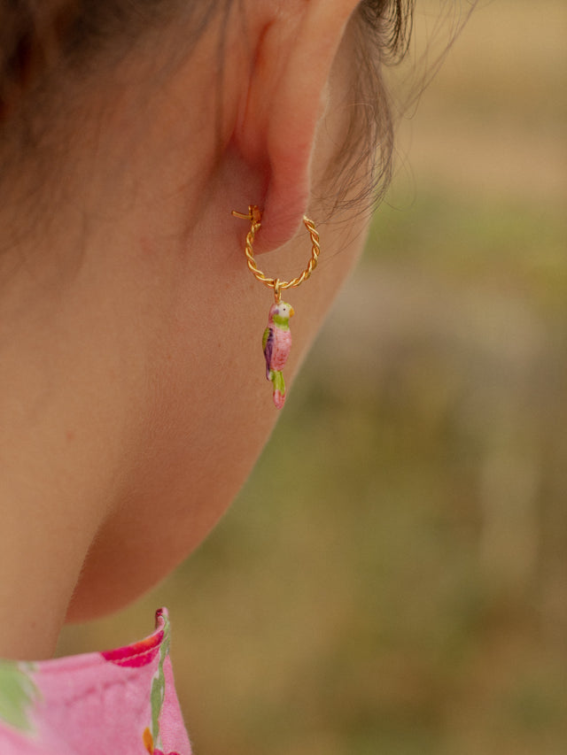 Nach Bijoux Mini Créole Perruche à Moustaches - Vendue à L'unité