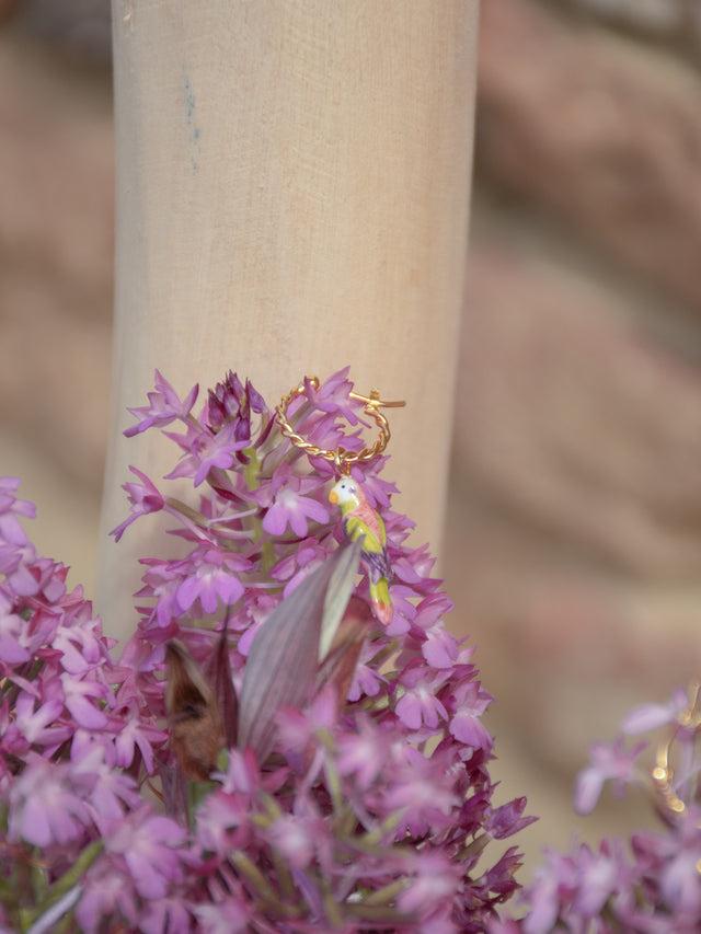 Nach Bijoux Mini Créole Perruche à Moustaches - Vendue à L'unité